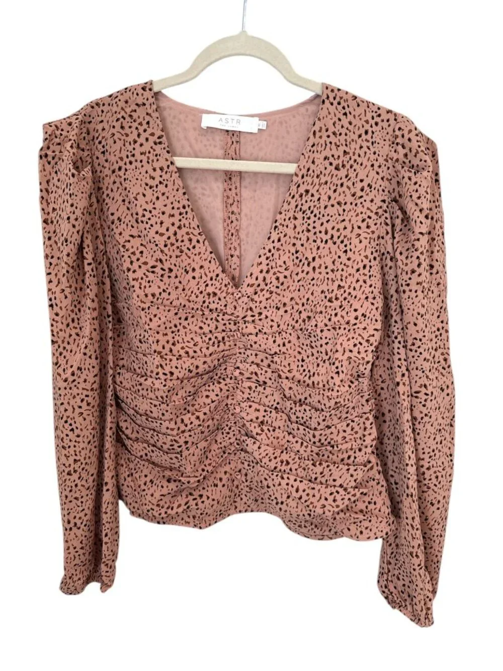 NWT-ASTR The Label Women's Cinch Front Puff Sleeve Top -Size XL